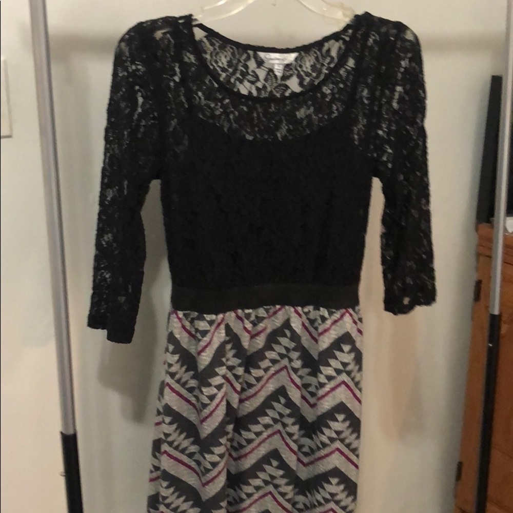 Large lacy and patterned dress